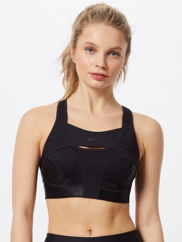 Bustier Soutien-gorge de sport 'Alpha' NIKE en noir : devant