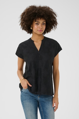 CULTURE Bluse 'Sigla Olu' in Schwarz: Vorderseite