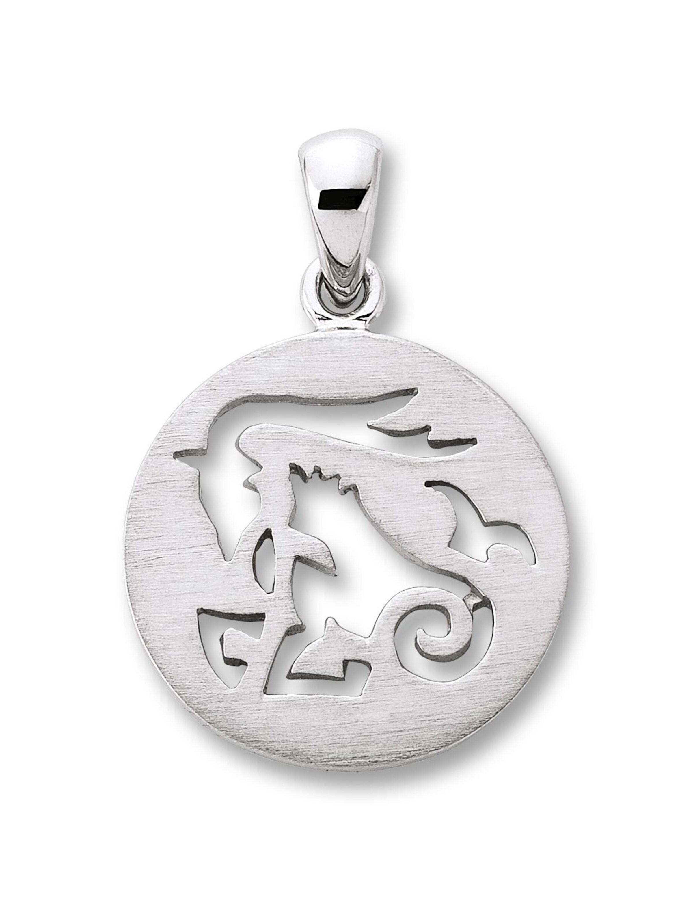 ONE ELEMENT Anhänger 'Widder' in Silber: Vorderseite