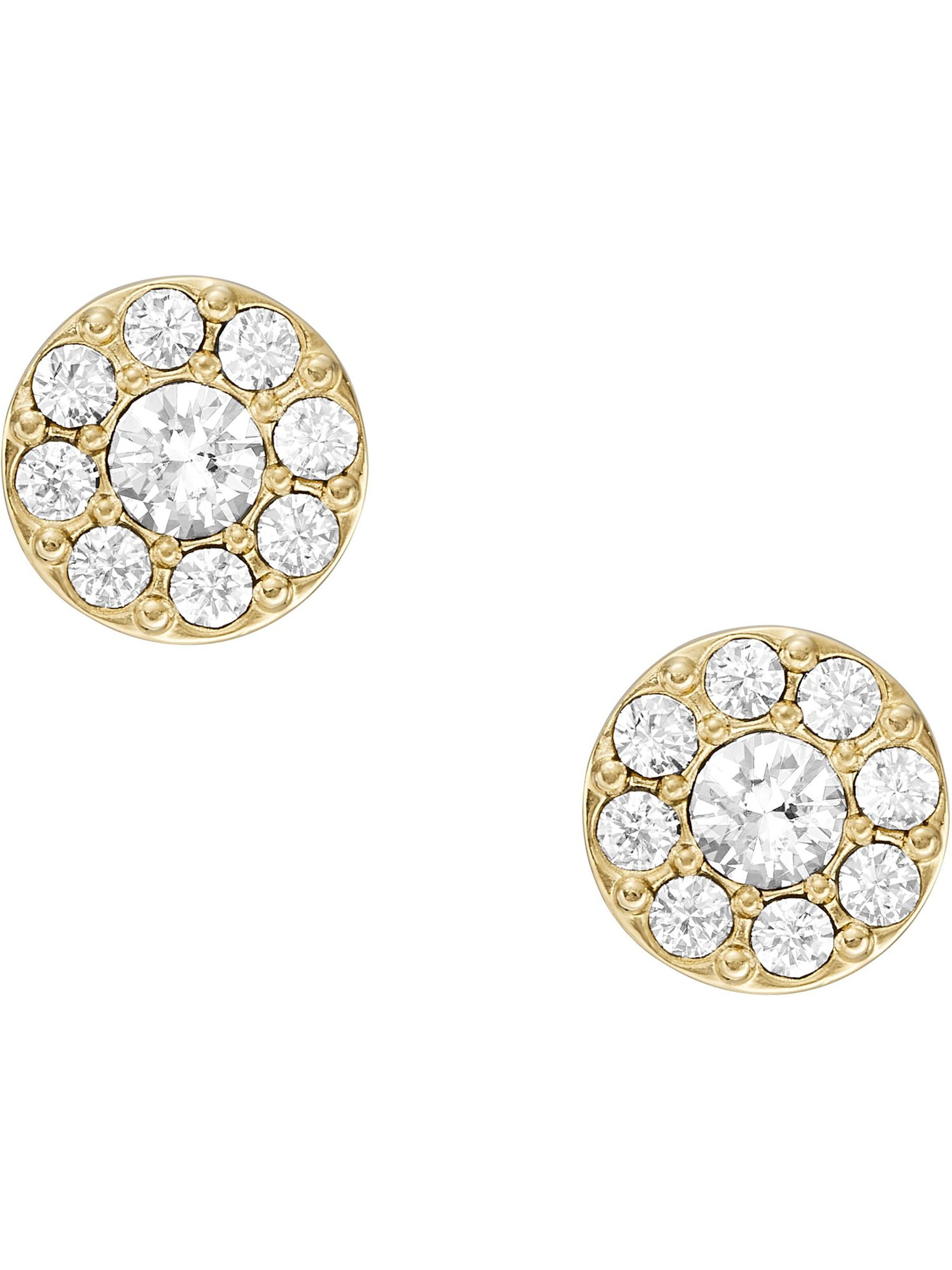 FOSSIL Ohrringe in Gold: Vorderseite