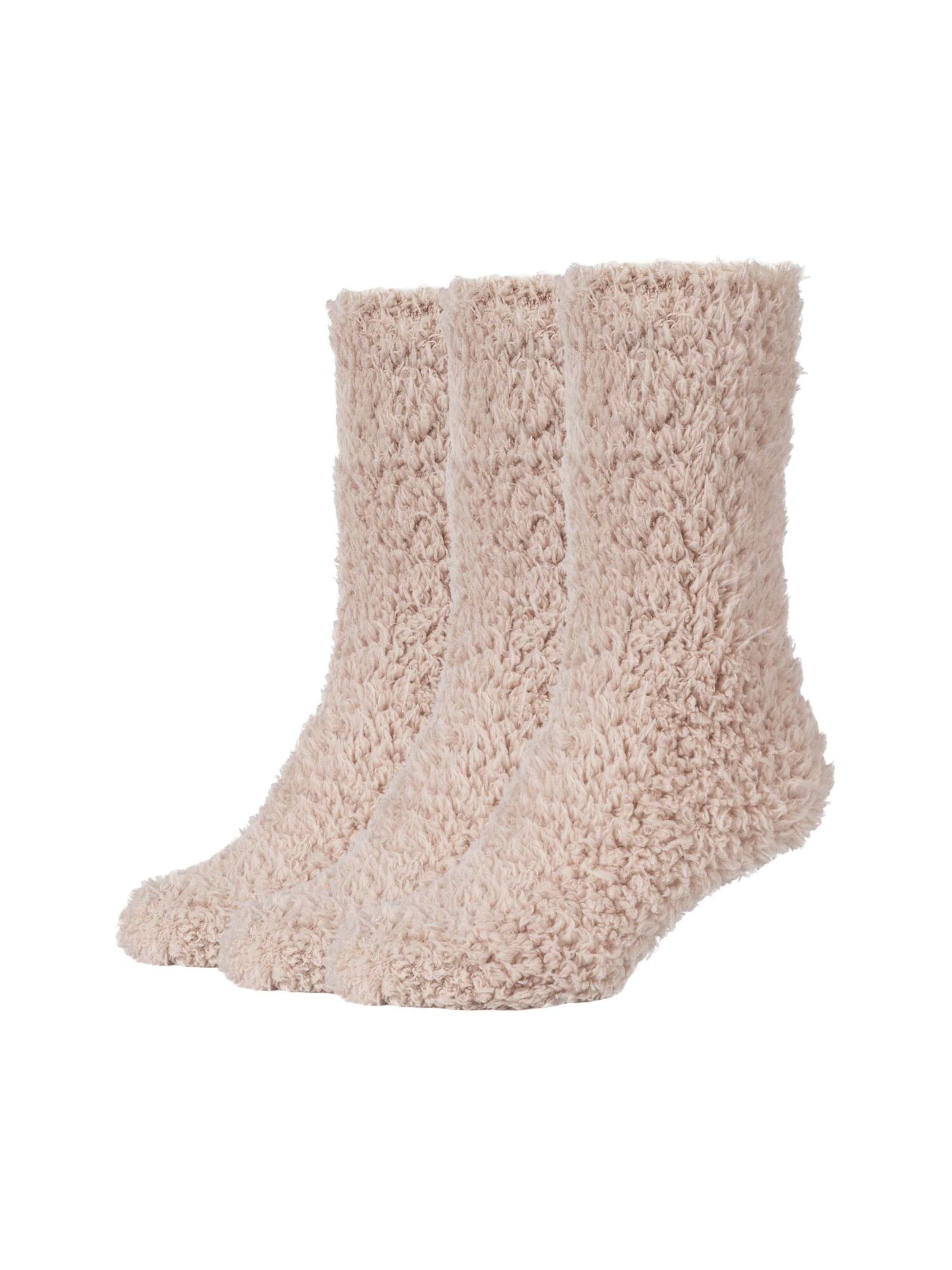 camano Socks in Beige: front