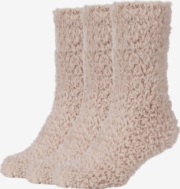 camano Socks in Beige: front