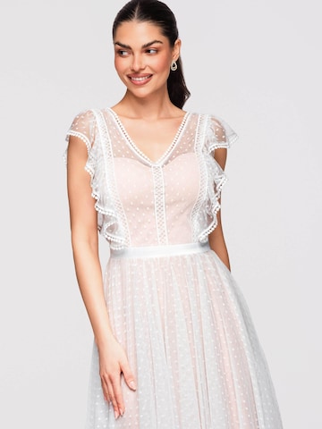 Ombre Dress in White