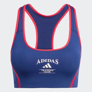 ADIDAS PERFORMANCE Sports bra 'POWERIMPACT HERITAGE' in Blue: front