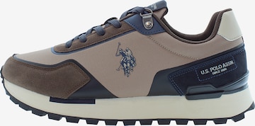 Sneaker bassa 'Aron' di U.S. POLO ASSN. in marrone: frontale