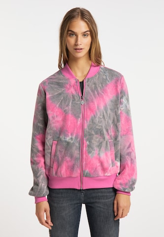 myMo ROCKS - Sudadera con cremallera en rosa: frente