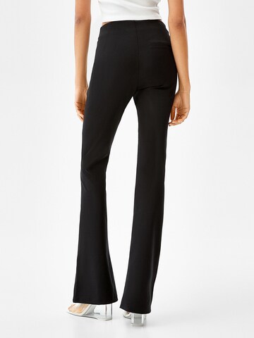 Bershka Flared Trousers in Black