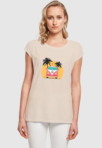 Merchcode Shirt 'Summer - Van' in Beige: front
