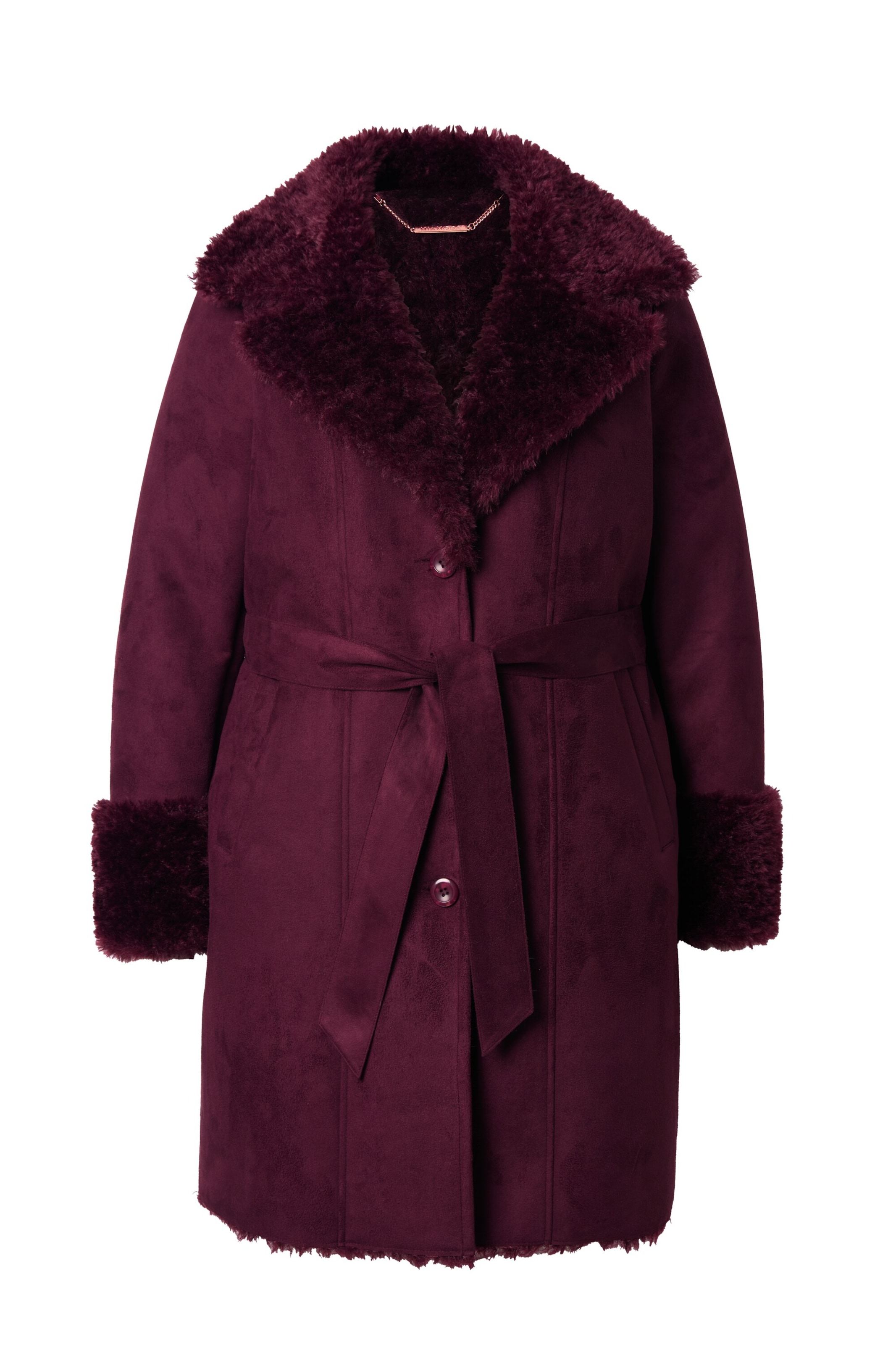 MIAMODA Between-seasons coat in Red: front