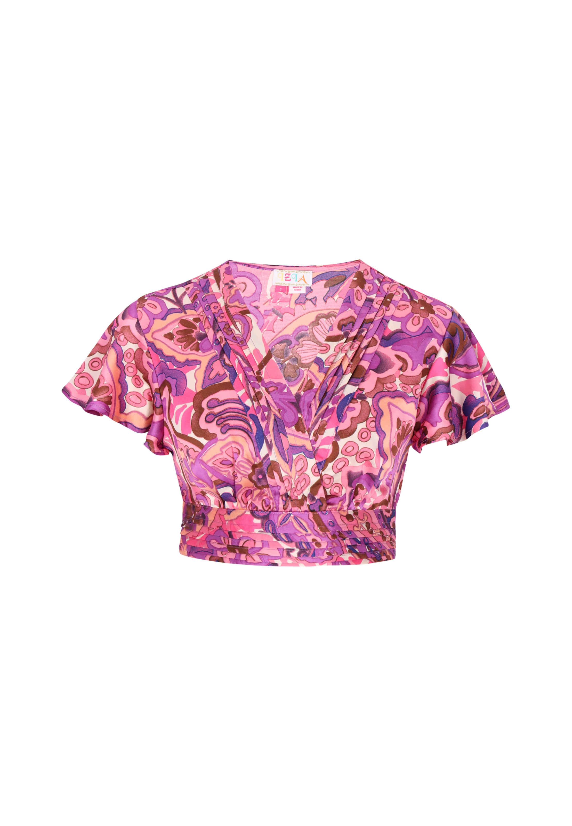 IZIA Blouse 'Festival' in Roze: voorkant