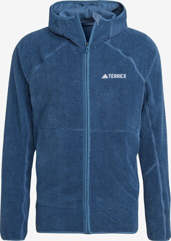 ADIDAS TERREX Funktionele fleece-jas in Blauw: voorkant