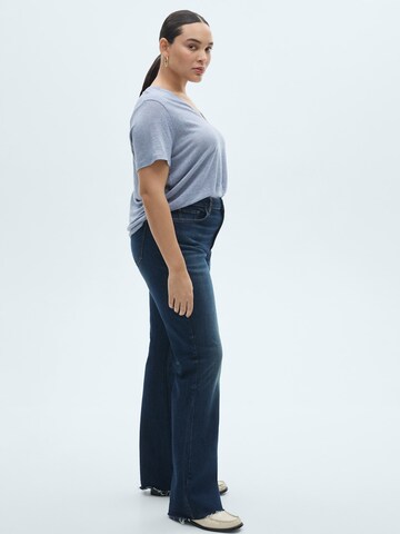 Tricou 'LINITO' de la MANGO pe albastru