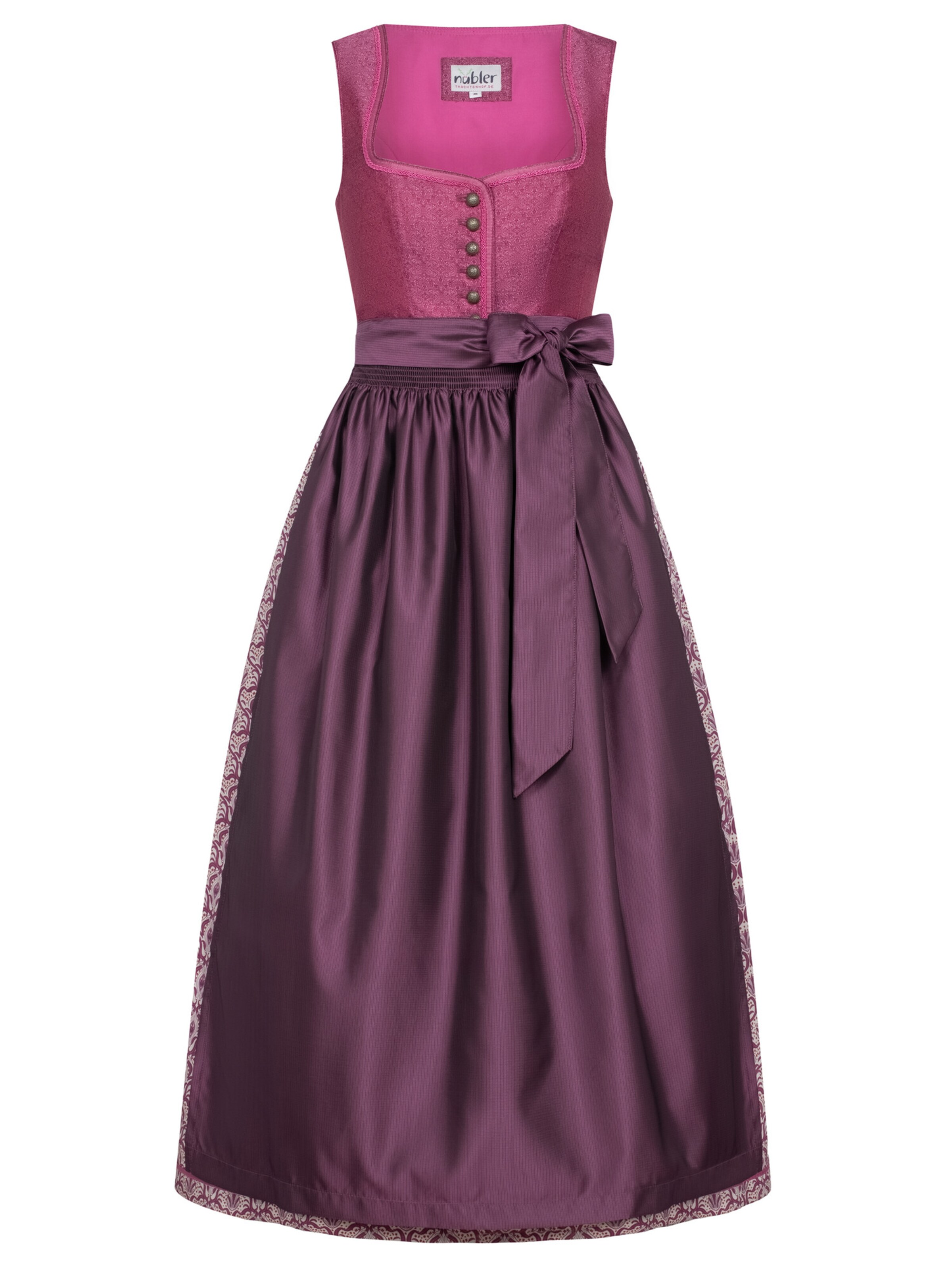 Trachtenhof Nübler Dirndl 'Dirndl lang Gerit'‌‌‌‌‌‌‌‌‌‌ in Lila: Vorderseite