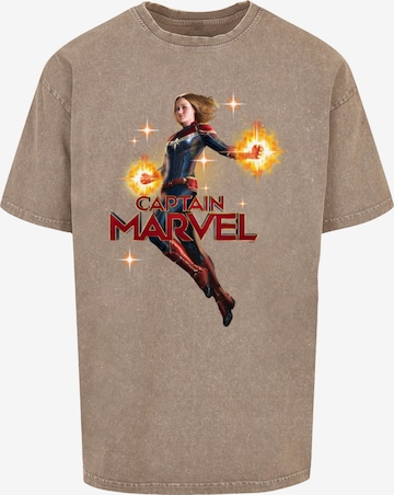 ABSOLUTE CULT T-Shirt 'Captain Marvel - Carol Danvers' in Grün: predná strana