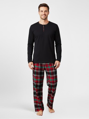 La V Pajamas long in Black
