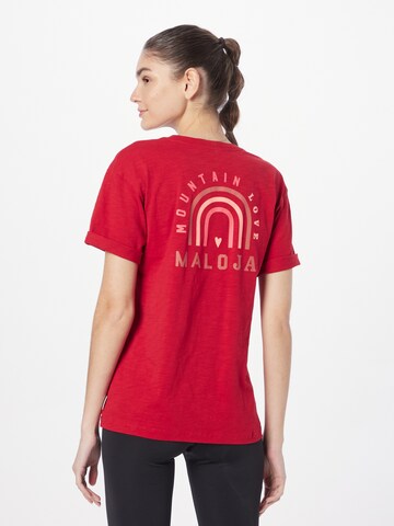 Maloja Functioneel shirt 'Backenstein' in Rood: voorkant