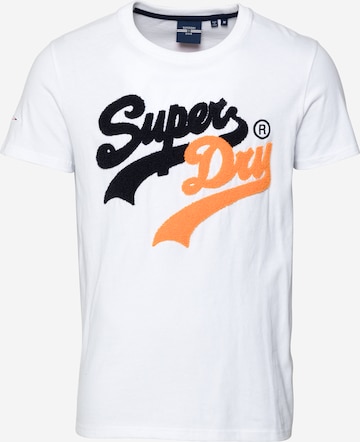 T-Shirt 'Source' Superdry en blanc : devant