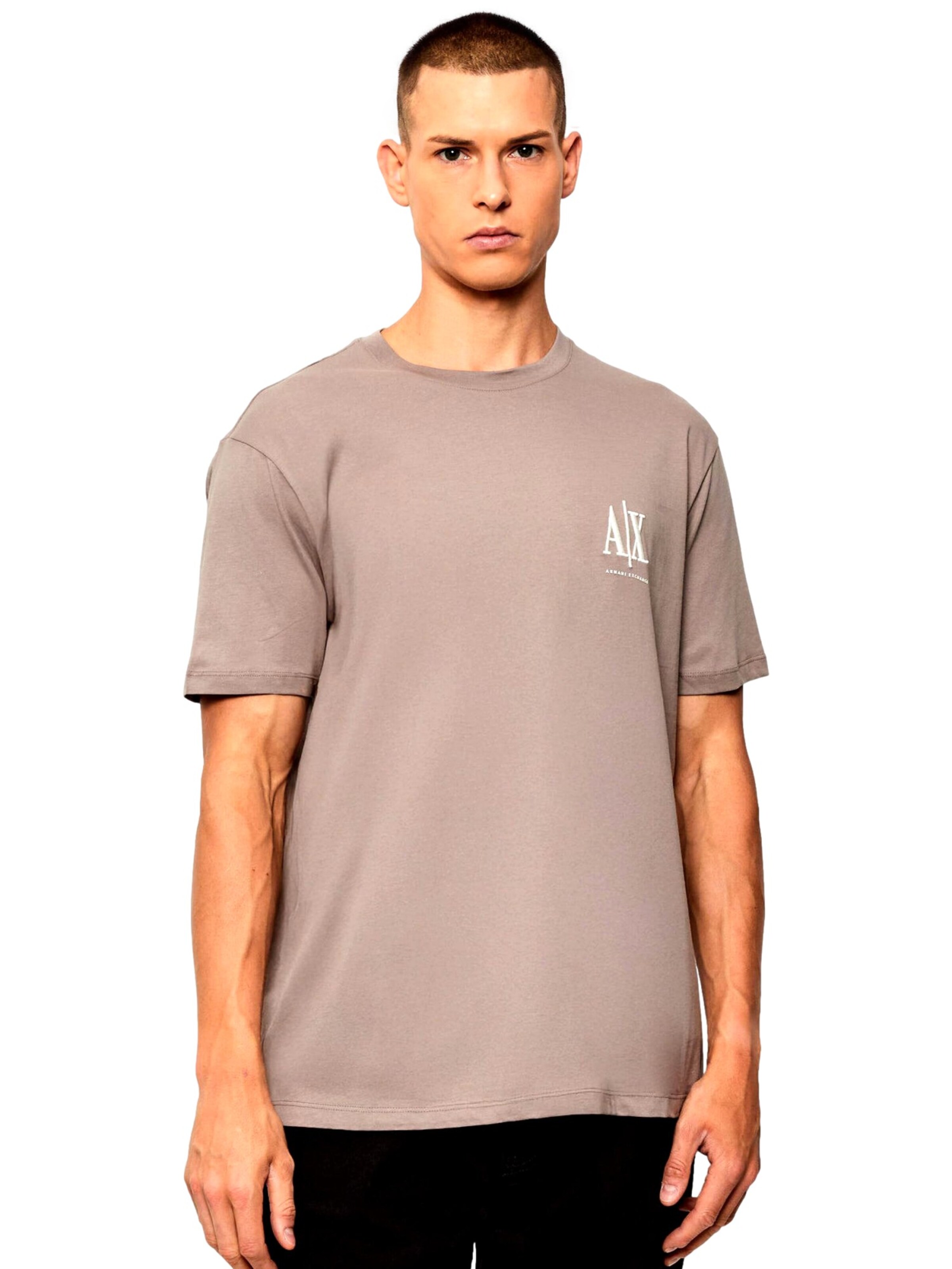 T-Shirt ARMANI EXCHANGE en beige : devant