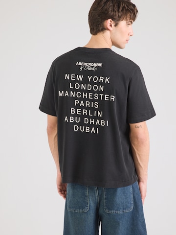 Abercrombie & Fitch Majica 'CITIES' | črna barva: sprednja stran