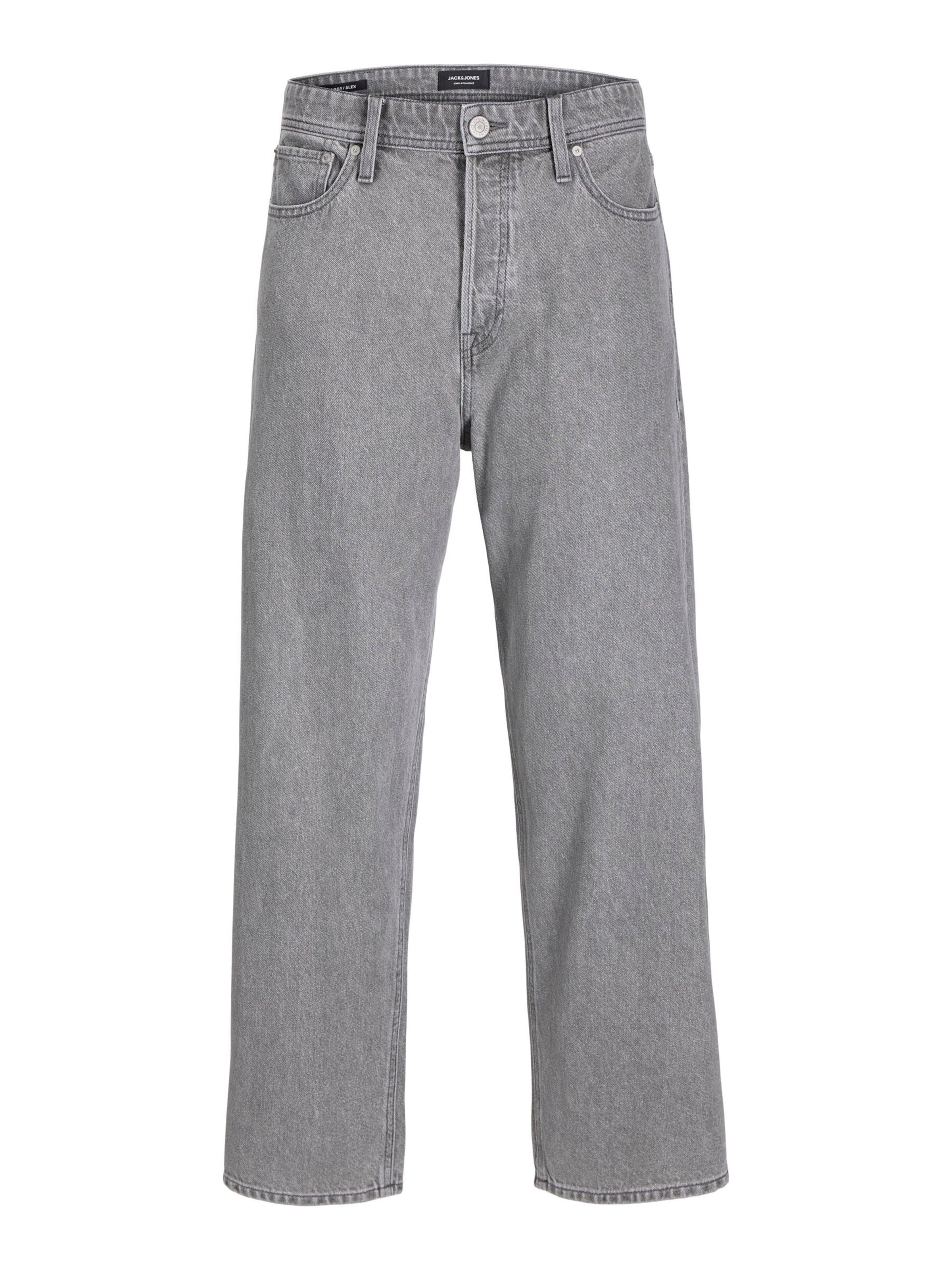 Wide Leg Jean 'JJIEddie JJOriginal' JACK & JONES en gris : devant