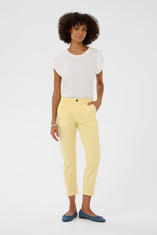CULTURE Regular Trousers 'Brita' in Yellow