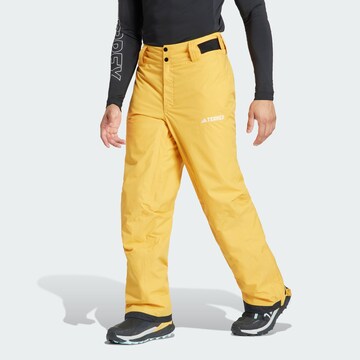 ADIDAS TERREX Regular Outdoor Pants 'Xperior 2L' in Yellow: front