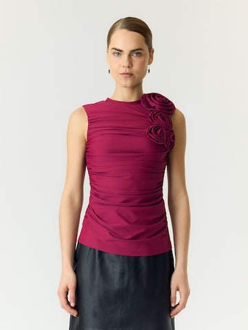 YAS Top 'YASDona' in Rood: voorkant