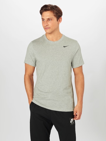 NIKE Regular fit Funkcionalna majica | siva barva: sprednja stran