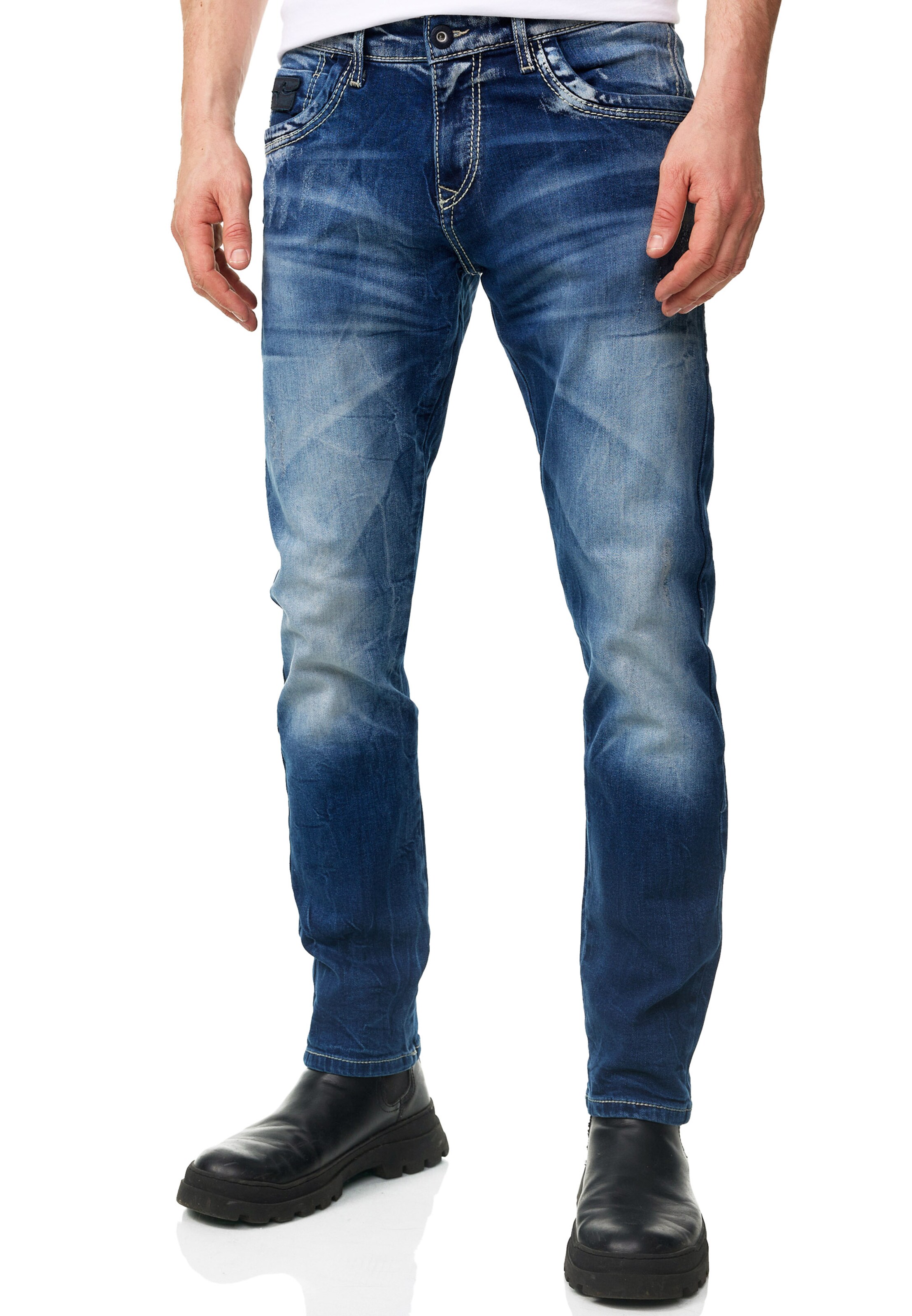 Rusty Neal Regular Jeans 'YAMATO' in Blau: Vorderseite