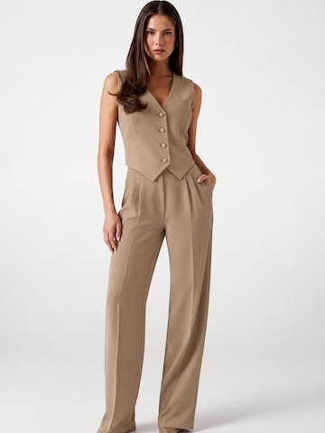 GUESS Wide Leg Bundfaltenhose 'W5YB08WGHC2'‌‌‌‌‌ in Beige