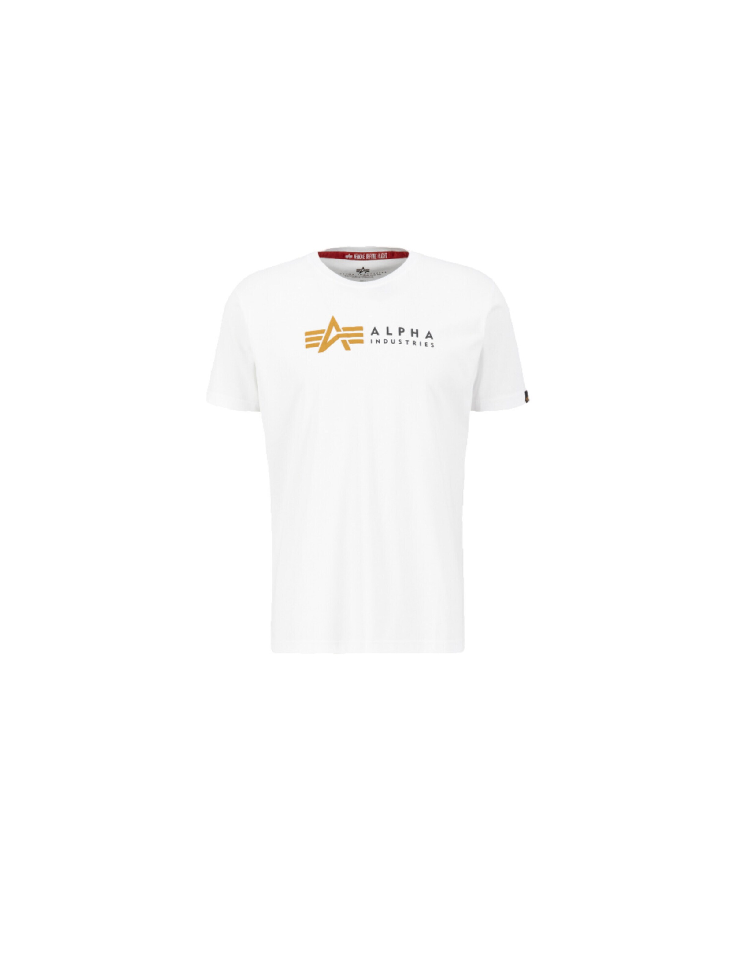 ALPHA INDUSTRIES Shirt 'Alpha Label PP'‌‌‌‌‌‌‌‌‌ in Weiß: Vorderseite