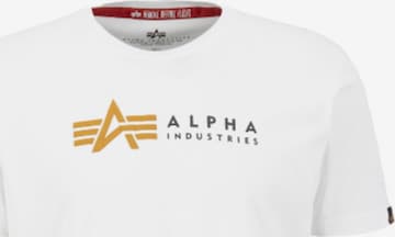ALPHA INDUSTRIES Shirt 'Alpha Label PP' in Weiß: Vorderseite
