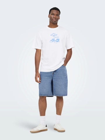 Only & Sons Baggy Jeans 'ONSFIVE' in Blue