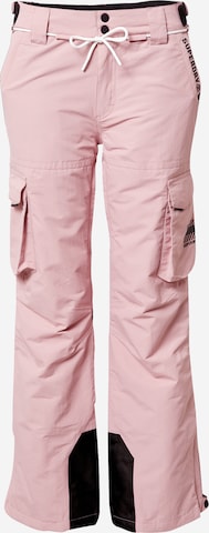 Superdry Snow Regular Outdoor Pants 'Freestyle' in Pink: front