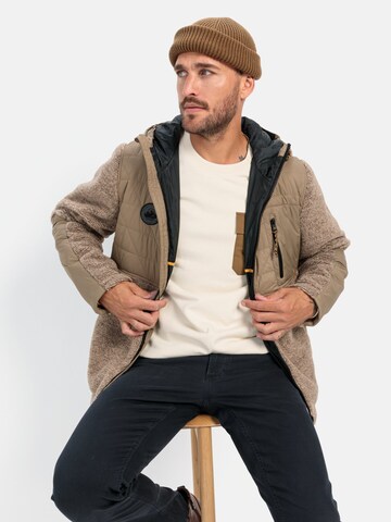 CAMEL ACTIVE Fleecejacke im Materialmix in Braun