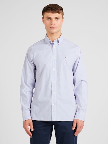 TOMMY HILFIGER Regular fit Button Up Shirt 'FLEX' in Blue: front