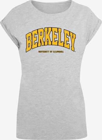 Merchcode Shirt 'Berkeley University - Arch' in Grijs: voorkant