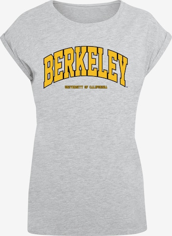 Merchcode Shirt 'Berkeley University - Arch' in Grijs: voorkant