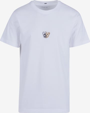 Tricou 'Skull Bear' de la Mister Tee pe alb: față