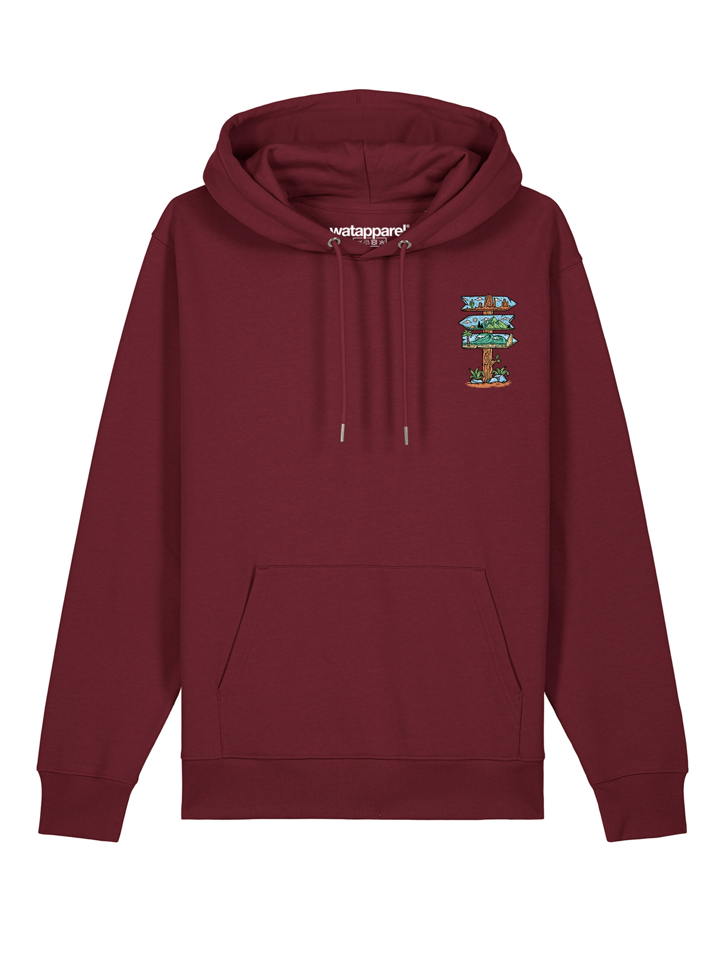 Watapparel Sweatshirt ' Adventure is everywhere ' in Rot: Vorderseite