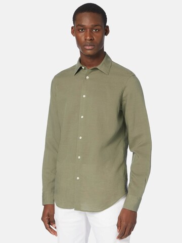 Boggi Milano Regular fit Button Up Shirt in Green: front