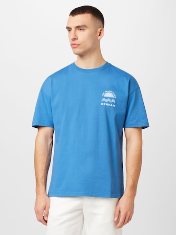 T-Shirt DENHAM en bleu : devant