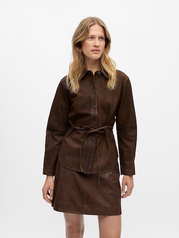 OBJECT Blouse in Bruin: voorkant
