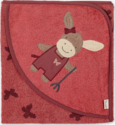 STERNTALER Shower Towel 'Emmily' in Beige / Greige / Pastel red / Dark red, Item view