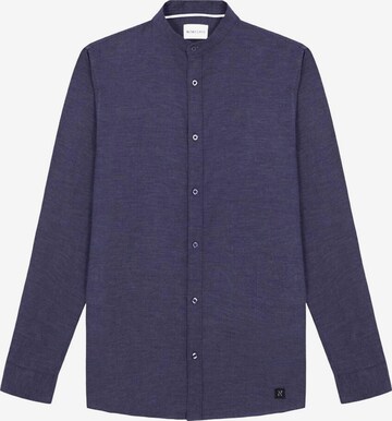 Coupe slim Chemise 'Oxford Melange' NOWADAYS en bleu : devant