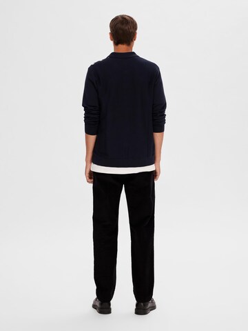 SELECTED HOMME Knit Cardigan 'Mattis' in Blue