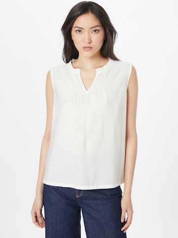 Cream Blouse 'Liselin' in Wit: voorkant