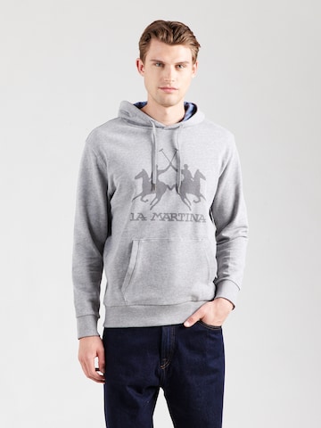 La Martina - Sudadera en gris: frente