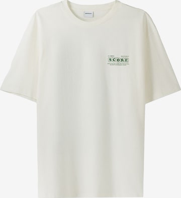 T-Shirt Bershka en blanc : devant