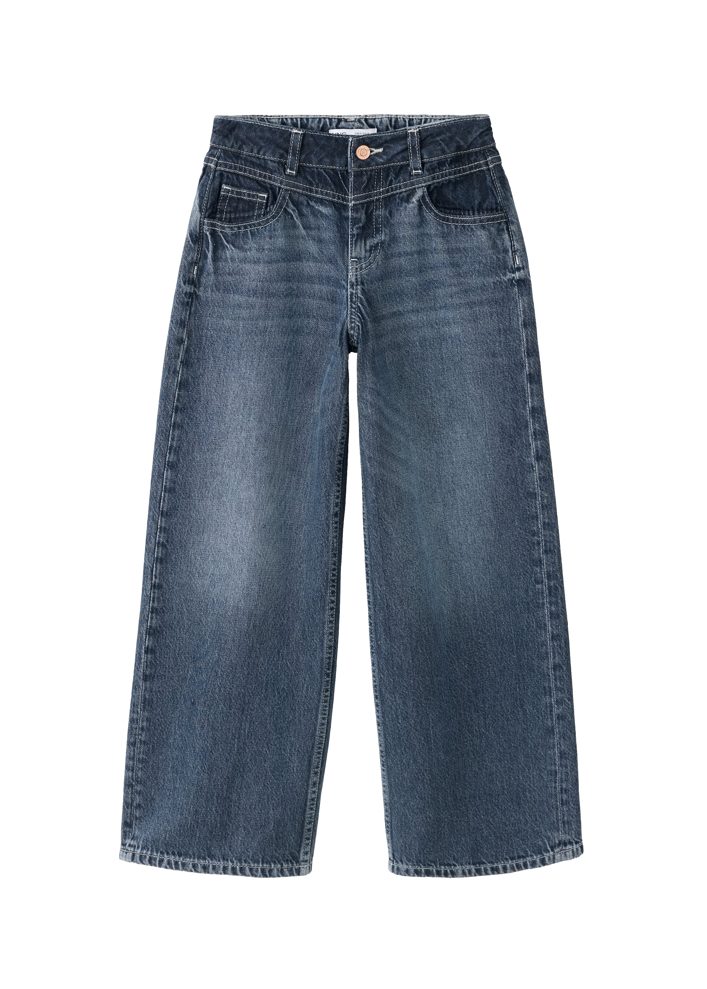 MANGO KIDS Baggy Jeans in Blau: Vorderseite